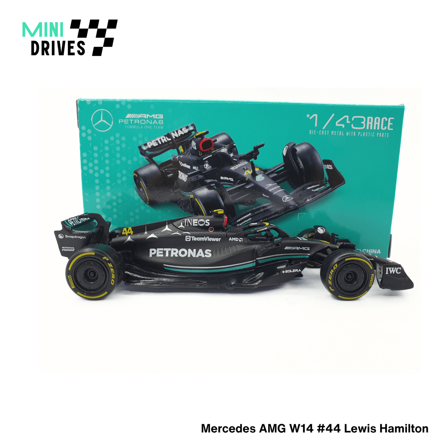 Bburago 1:43 F1 Mercedes Amg W14 #44 Lewis Hamilton
